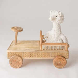 <b>Playful</b> rattan toy truck for toddlers competitive price charming miniature trucks with wooden wheels - Product Image 2