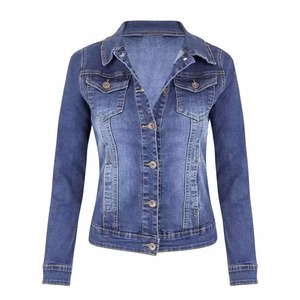 100% Cotton Casual Women Jeans <b>Jacket</b> <b>Denim</b> <b>Jacket</b> Windproof Breathable Low Moq Unisex Wholesale Customized - Product Image 4