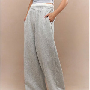 New Arrival Wholesale Double Layer Sweatpants <b>Trousers</b> Heavyweight Oversized Baggy Cotton Pants - Product Image 1