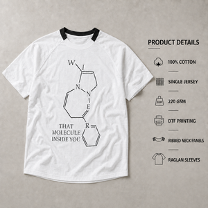 เสื้อยืดแร็กแลนผู้ชายสั่งทำพิเศษ ผ้าฝ้าย 100% 220 GSM ผ้าเจอร์ซีย์เดี่ยว พิมพ์ลาย DTF เสื้อสตรีทแวร์ ขายส่ง OEM - Product Image 5