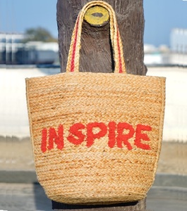 Bolso Tote de Yute Verde Tejido con Bordado de Letras 'Friends', Estilo Bohemio, para Mujer, Verano, Ecológico, Gran Capacidad, Abierto por Arriba - Product Image 2