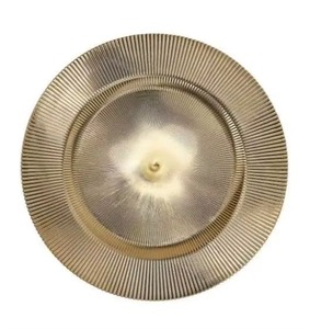 Assiette de table portable en acier inoxydable doré, résistante aux chocs et durable, idéale pour les pique-niques, assiettes circulaires - Product Image 6