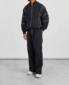 Vêtements de jogging personnalisés, veste coupe-vent et pantalon de survêtement, fermeture éclair, logo personnalisé, coupe-vent en nylon, survêtements pour hommes - Product Image 3