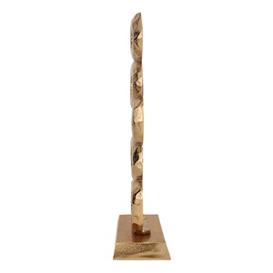 Escultura abstracta de lujo en oro sobre base para decoración de sala de estar, pieza de arte moderno y centro de mesa decorativo de la India. - Product Image 6