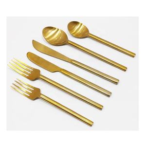 New Arrival Gold Mirror Polish Stainless Steel Cutlery Set <b>Fork</b> Spoon <b>Knife</b> Home Kitchenware Wedding Party Decor - Product Image 1