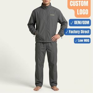 Ensemble de survêtement en nylon imperméable, fabricant OEM, veste et pantalon de sport personnalisés - Product Image 2