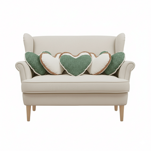 SOGA 6-Piece Heart-Shaped Cushion Cover Set 42x32cm Plush and Woven for Home <b>Sofa</b> Bedroom Decorative Throw <b>Pillows</b> - Product Image 1