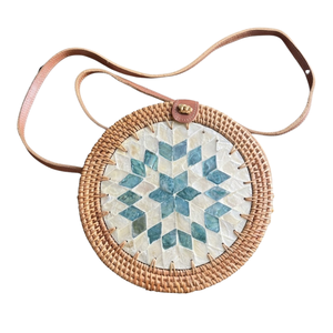 Bolsos de Ratán con Madreperla para Mujer, Bolsos de Ratán Tejidos, Venta al por Mayor, Fábrica en Vietnam, Precios Competitivos, Tamaño Personalizable - Product Image 1