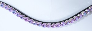 Diadema de Cuero Genuino de Lujo para Caballo con Incrustaciones de Cristal Rivoli de 10mm, Accesorios Brillantes para Brida con Botón a Presión, Ajuste Personalizado para Equipo Ecuestre - Product Image 5