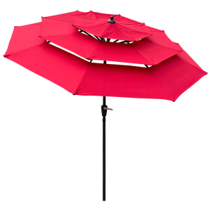 Ombrellone da Esterno a 3 Livelli da 2,7 m con Manovella, Inclinazione e Ventilazione per Giardino, Terrazza, Cortile, Piscina - Product Image 6