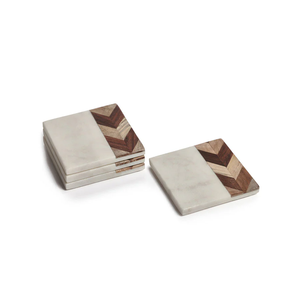 Handmade Wooden Cup Rest Coaster Set Natural Beverage <b>Protection</b> Mats for Luxury Dining <b>Table</b> Decoration - Product Image 4