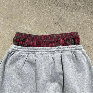 Pantalon de survêtement gris en coton pour homme, taille élastique avec cordon de serrage, coupe décontractée, avec poches latérales, pour l'automne - Product Image 3
