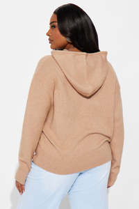 Wholesale Women Knit Hoodie Casual Streetwear Pullover Sweater Custom Fashion Apparel Supplier USA Market - Product Image 3