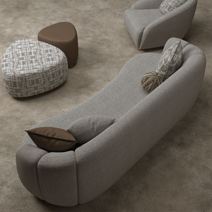 Minimalist Chesterfield <b>Sofa</b> Three Seat L-Shape Soft Fabric Upholstered Couch with Traditional Elegant Design - Product Image 5