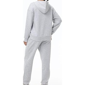 Ensemble sweat-shirt et pantalon gris à capuche pour garçons Oye Hoye International, 100% polyester, couleur unie, décontracté, manches longues, poches latérales - Product Image 2
