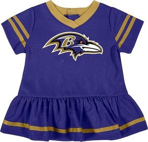 Robe en jersey pour bébé fille des Cincinnati Bengals avec bloomers, tenue de sport à thème football en maille orange - Product Image 5