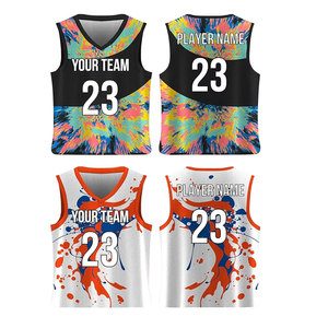 Maillot de basket-ball imprimé respirant personnalisé, prix d'usine OEM pour hommes, maillots d'entraînement et de match de haute qualité, vêtements de sport haut de gamme - Product Image 2