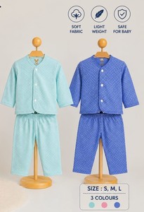 Conjunto de Pijama de Algodón para Bebé, Unisex, Color Sólido, Bonito Conjunto de Pijama - Product Image 5