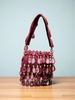 Pochette élégante en daim avec perles et broderies demi-lune pour femme, style ethnique, décontractée, pour soirée, mariage indien, vente en gros