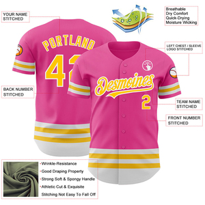 Camiseta de Béisbol Personalizada con Bordado, Absorbente de Humedad, con Nombre y Número Personalizados, Uniforme de Equipo con Botones - Product Image 4