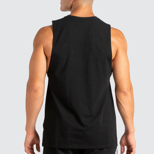 Débardeur côtelé blanc 100 % personnalisé pour homme, coupe ajustée, col ras du cou, en coton, avec impression de logo sur mesure, vente en gros - Product Image 4