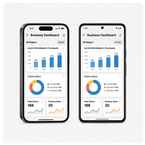 Application professionnelle tout-en-un Royalcraft – CRM, ventes, comptabilité, inventaire, RH et tableau de bord d'analyse iOS/Android - Product Image 1