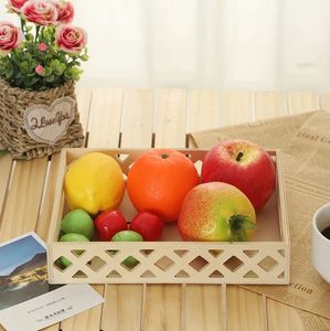 Bandeja Rectangular de Madera Lacada Hecha a Mano con Diseño Floral Azul y Bordes Cortados con Láser, Bandeja Decorativa Sostenible para el Hogar y la Cocina - Product Image 5