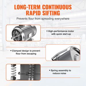 Setaccio Elettrico Automatico in Acciaio Inox da 45W, Macchina Vibrante per Setacciare Polveri con Schermo a Maglie 40+60, Componente Centrale Incluso - Product Image 5