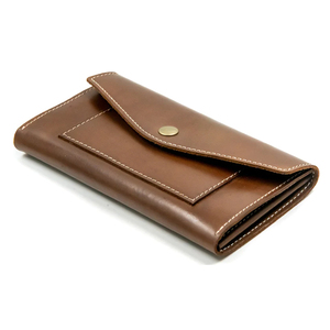 Women's Luxury Fashion Long <b>Card</b> <b>Holder</b> <b>Wallet</b> Genuine Leather Zipper Closure Waterproof RFID Blocking Minimalist Linen - Product Image 1