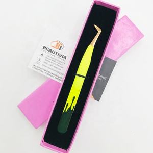 แหนบต่อขนตาทำจากสเตนเลสชนิดปลายแหลมแบบมืออาชีพพิมพ์ลายดีไซน์แบบยั่งยืน - Product Image 4