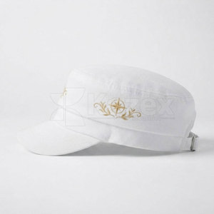 Gorro de Marinero Informal para Exteriores, Ligero, de Poliéster/Algodón, Estilo Uniforme Blanco para Eventos, Ceremonias y Desfiles, de Moda - Product Image 3