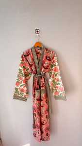 Elegant Cotton Gown Best Selling Custom Size Japan Style Print <b>Boho</b> Vintage Quilted Kimono Handcrafted <b>Long</b> Kimono Printed - Product Image 2