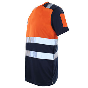 T-shirts de travail de sécurité à col rond, classe 1 ANSI, haute visibilité, imperméables, avec LED clignotante, couleur/logo personnalisable, OEM - Product Image 3