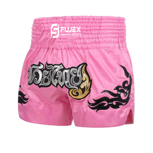 Meilleur short de kickboxing en soie unisexe MMA Sports Fighting Shorts en style Muay Thai pour adultes enfants Cord Design Boxer Short Pants - Product Image 6