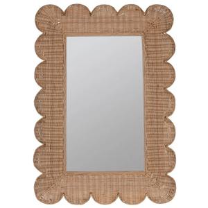 Espejo de Pared Rectangular con Marco de Mimbre y Ratán Tejido a Mano, Decoración Artesanal para el Hogar, Venta al Por Mayor, Proveedor Ecológico - Product Image 1