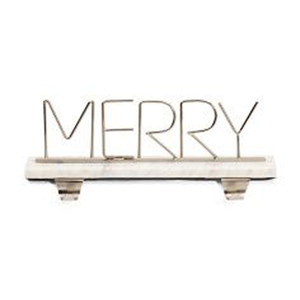 Best Selling Modern Merry Christmas <b>Stocking</b> <b>Holder</b> Stainless Steel and Marble Shinny Polished for Sublimation - Product Image 1