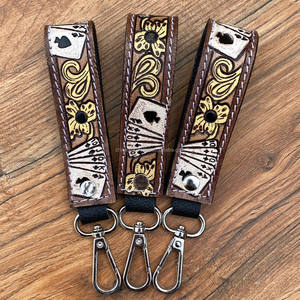 Porte-clés en cuir de vachette véritable de haute qualité avec clip de boucle de ceinture pour clés - Product Image 2