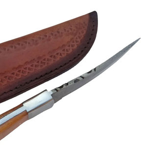 Cuchillo de Caza de Acero de Damasco Premium Hecho a Mano con Funda de Cuero, Herramienta para Acampar y Aventuras al Aire Libre, Cuchillo Utilitario Duradero, Regalo - Product Image 2