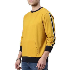 Sweat-shirt à col rond marron personnalisé en molleton de coton doux, coupe décontractée, manches longues, confortable, broderie OEM - Product Image 6