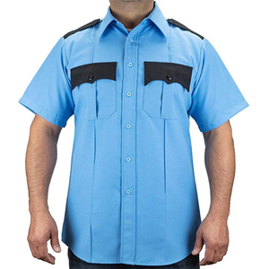 Venta al por mayor de alta calidad OEM Logo algodón poliéster diferentes colores manga larga uniforme camisa guardia de seguridad uniformes - Product Image 5