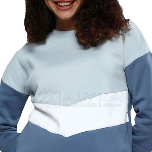 เสื้อสเวตเตอร์คอวี แขนยาว ผ้าฟลีซ ผสมใยฝ้าย สำหรับผู้หญิง สีสันตัดกัน สไตล์ลำลอง ใส่ได้ทั้งฤดูใบไม้ร่วง/ฤดูหนาว มีกระเป๋า  รับสกรีนลายด้านหน้า - Product Image 5