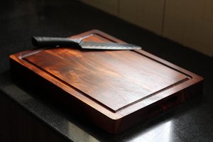 Planche à découper en bois rectangulaire avec poignée, grande planche de préparation et de service pour la maison, les restaurants et la vente au détail - Product Image 6