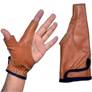 优质射箭弓手套左手棕色手套厚皮皮定制颜色纯牛皮手套