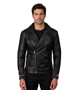 Chaqueta de Motociclista de Cuero Crown Rider para Hombre, Personalizable, Impermeable, con Logotipo Frontal, para Motociclismo y Carreras - Product Image 5