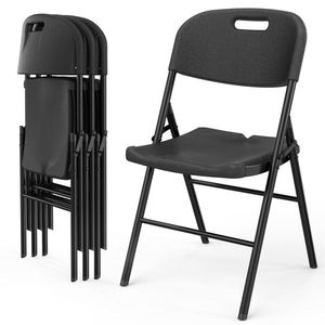Commercial Grade 4 Pack Portable Folding Chairs 440 Pound Capacity Replace 96964468 Plastic Chairs Ev - Product Image 2