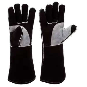 Guantes de Soldadura de Cuero de 11 oz, Resistentes al Calor, Largos, Transpirables, de Seguridad, para Soldadura MIG/TIG, Resistentes a Mordeduras, para Manipulación de Animales, Barbacoa, Chimenea - Product Image 1