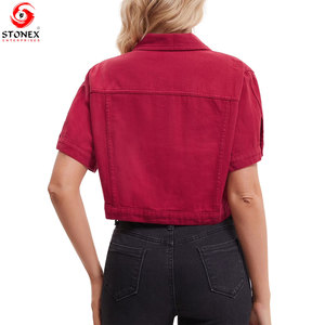 Chemise en jean pour femme OEM ODM, en coton doux, style western, boutonnée, chemisier en jean tendance, logo personnalisé, vente en gros - Product Image 5