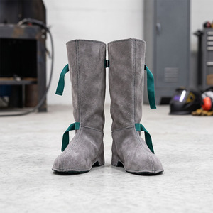 <b>Top</b> Selling JNM SAFETY Custom Logo Eco-friendly Cowhide Split Leather Welding Gaiters CE Certified Heat Resistant 500-1000C - Product Image 3