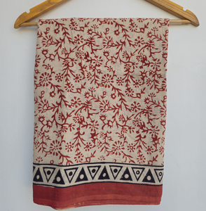 Wholesale Hand Block Print Beach <b>Sarong</b> Soft Voile Fabric Summer Pareo Natural Organic Color 100%Cotton Ethnic Beach Bikini <b>wrap</b> - Product Image 4