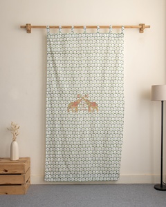 Traditional Indian Cotton <b>Curtains</b> Hand Block Umbrella Print Cotton <b>Curtain</b> Set for Living Room <b>Bedroom</b> - Product Image 4